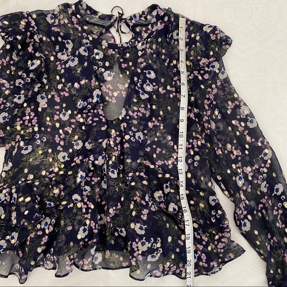 ISABEL MARANT silk Ruffled Floral Blouse - Picture 9 of 15